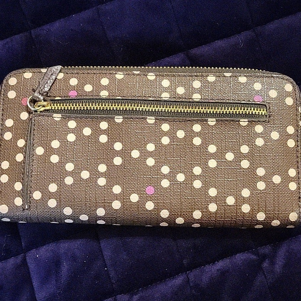 Fossil Brown Polka Dot Wallet - Picture 3 of 10